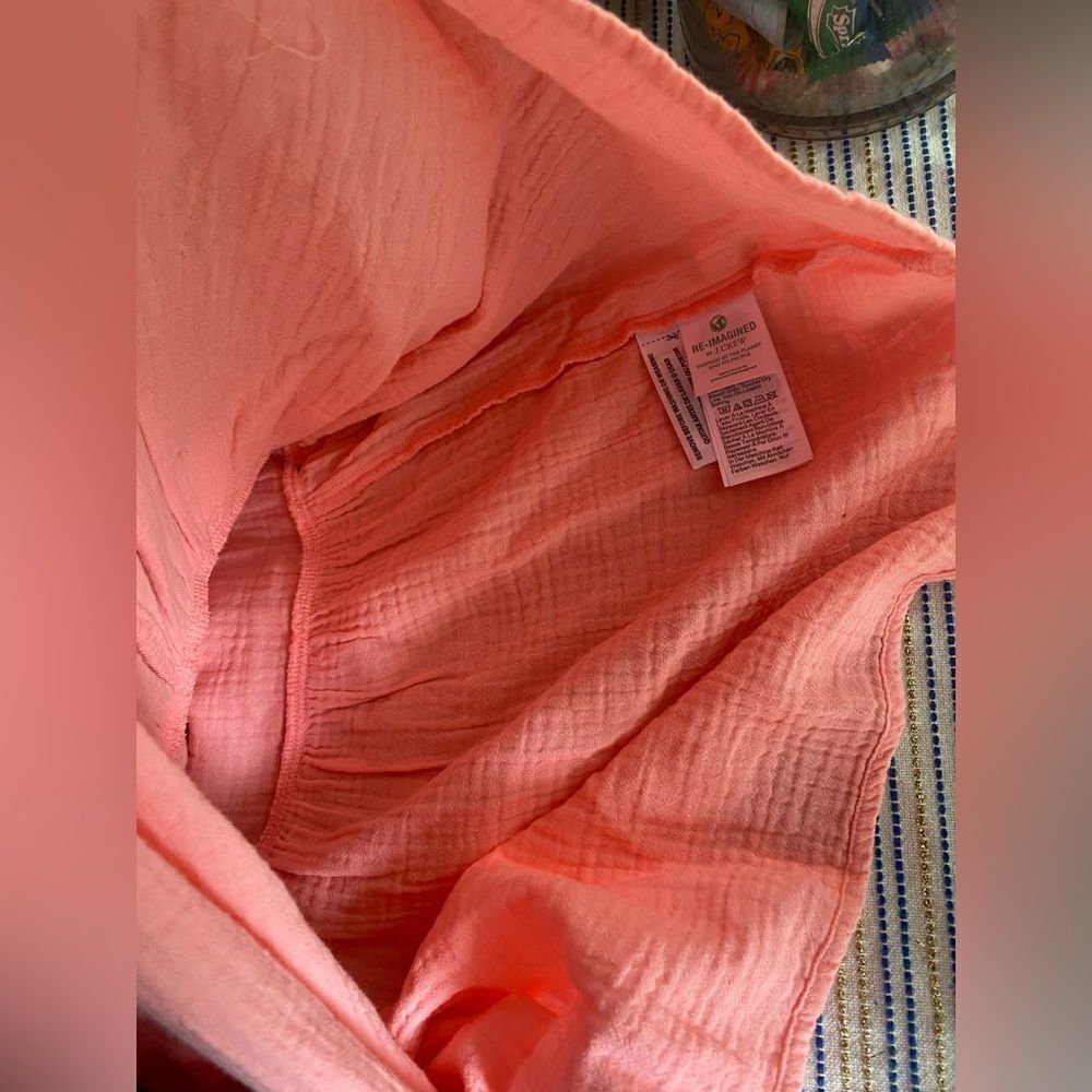 J. Crew  Womens Sleeveless Belted Gauze Midi Dress Pink  Size 2 Pockets Zip - Picture 13 of 15